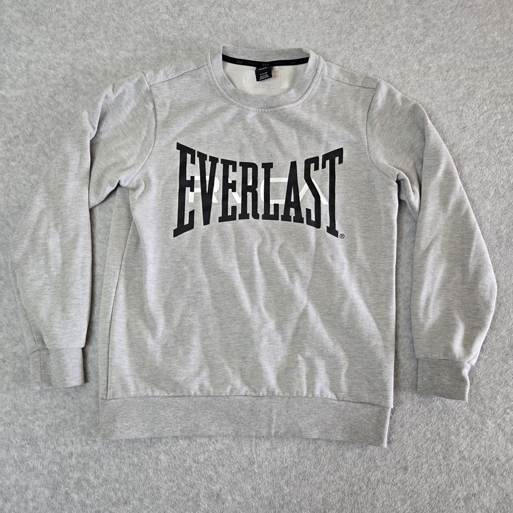 Rvca X Everlast Pullover Sweatshirt Mens Sz Small Fleece Grey BJJ Boxing MMA Gym